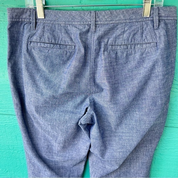 TALBOT’S GIRLFRIEND CHINO CHAMBRAY DENIM CROP PANTS SIZE 12 - Picture 5 of 11